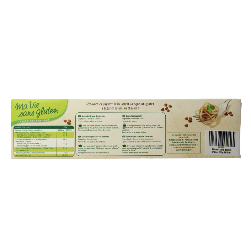 Ma Vie Sans Spaghetti boekweit bio 400 Gram
