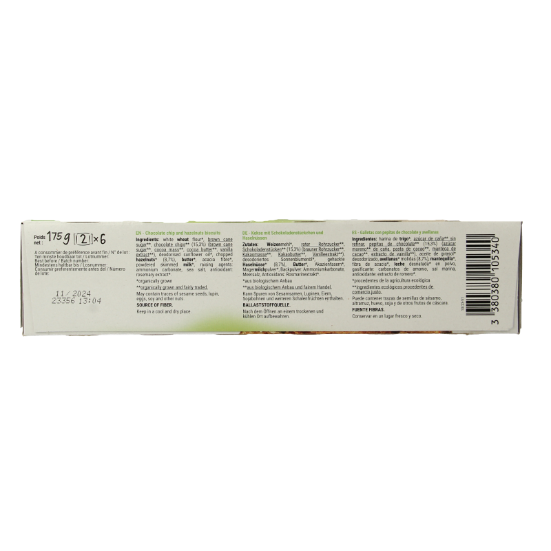 Bisson Choco hazelnoot cookies bio 175 Gram