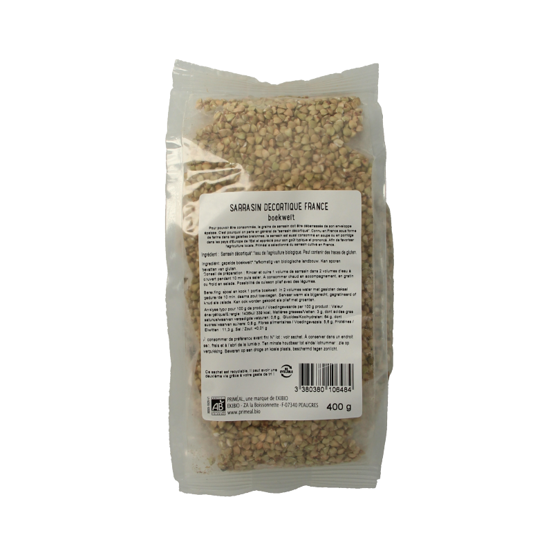 Primeal Boekweit gepeld bio 400 Gram