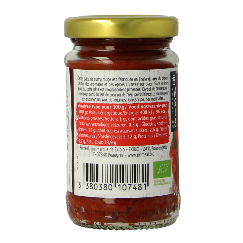 Primeal Rode curry pasta bio 120 Gram
