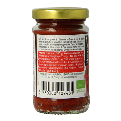 Primeal Rode curry pasta bio 120 Gram