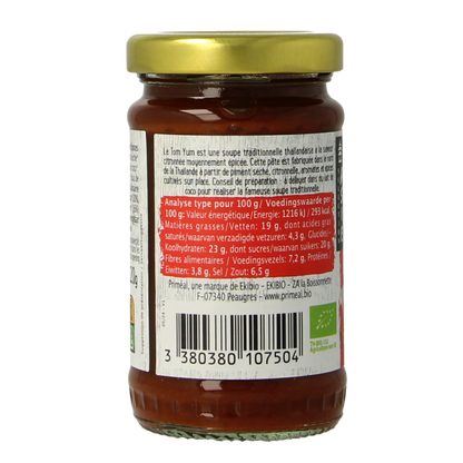 Primeal Tom yum pasta bio 120 Gram