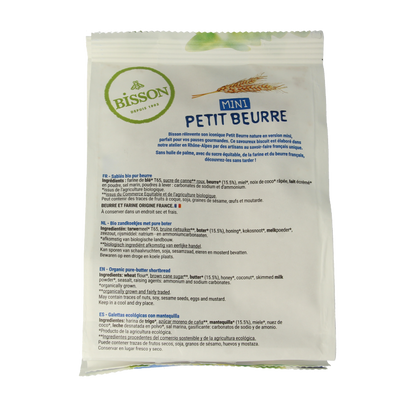 Bisson Mini petit beurre biscuitjes bio 125 Gram