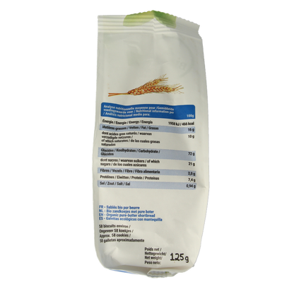 Bisson Mini petit beurre biscuitjes bio 125 Gram