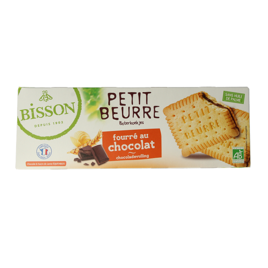 Bisson Petit beurre biscuit met chocolade bio 197 Gram