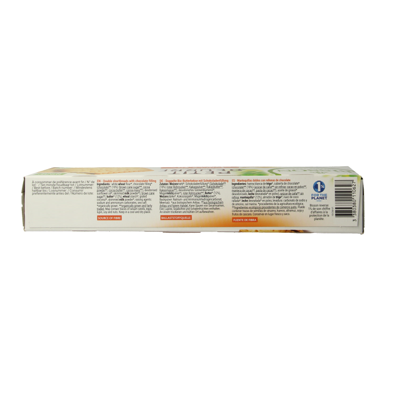 Bisson Petit beurre biscuit met chocolade bio 197 Gram