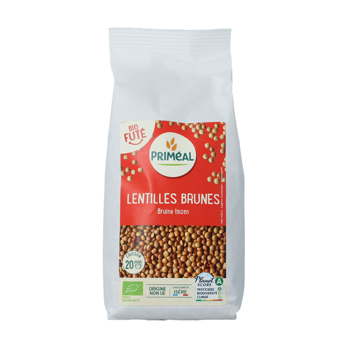 Primeal Bruine linzen bio 500.00 Gram
