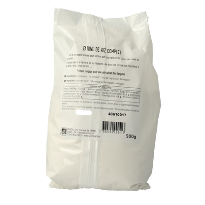 Primeal Volkoren bruine rijstmeel bio 500 Gram