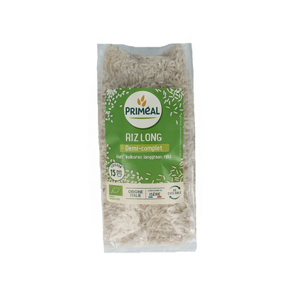 Primeal Halfvolkoren langgraan rijst bio 500.00 Gram
