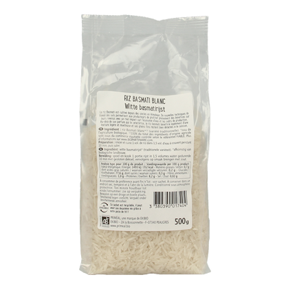 Primeal Witte basmati rijst bio 500 Gram