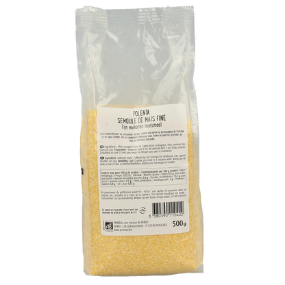 Primeal Polenta fijn volkoren maismeel bio 500 Gram