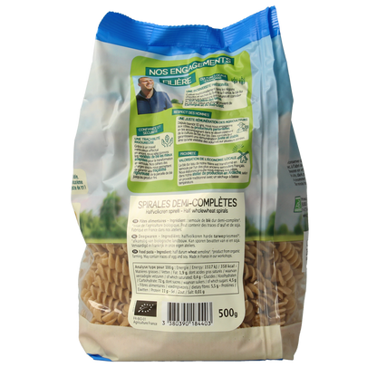 Primeal Halfvolkoren spiralen bio 500.00 Gram