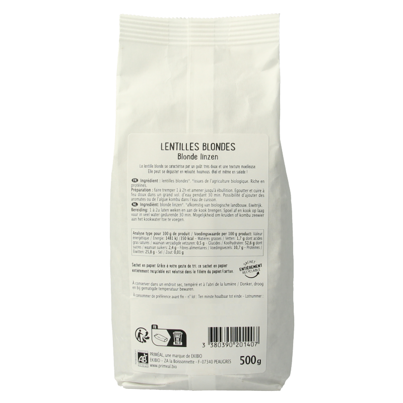 Primeal Linzen blond bio 500 Gram