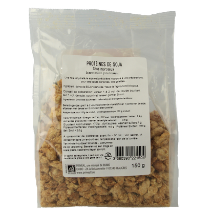 Primeal Sojaproteine grote brokken bio 150 Gram