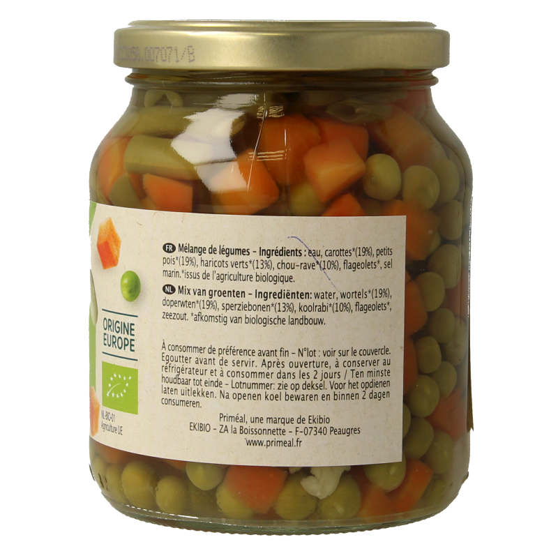 Primeal Gemengde groente bio 350 Gram