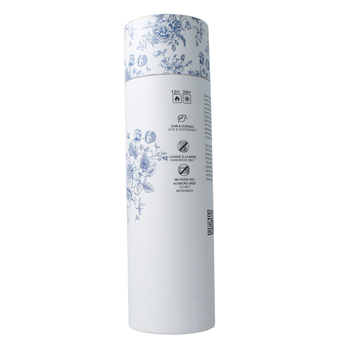 Yoko Drinkfles Toile de Jouy blue isotherm 500ml 1.00 Stuks