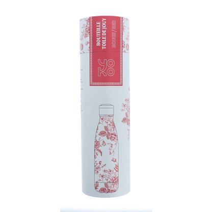 Yoko Drinkfles Toile de Jouy red isotherm 500ml 1.00 Stuks