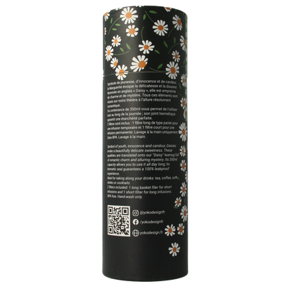 Yoko Drinkfles daisy met theefilter isotherm 350ml 1 Stuks