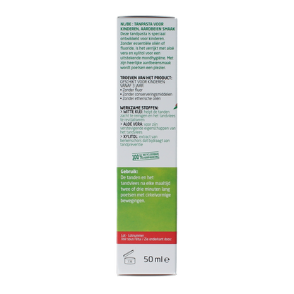 Phytonorm Dragondent tandpasta kind aardbei 50.00 Milliliter