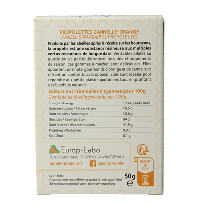Aprolis Propolis kaneel - sinaasappel bio 50 Gram