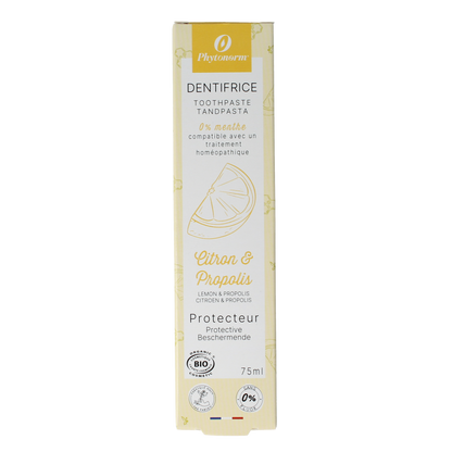 Aprolis Tandpasta citroen en propolis 75.00 Milliliter