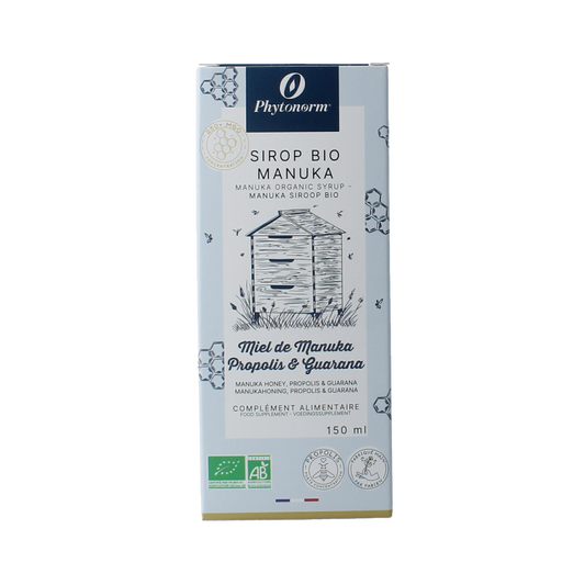 Phytonorm Manukahoning propolis & guarana siroop bio 150 Milliliter