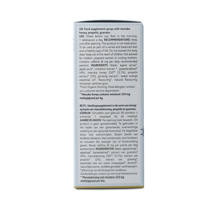 Phytonorm Manukahoning propolis & guarana siroop bio 150 Milliliter