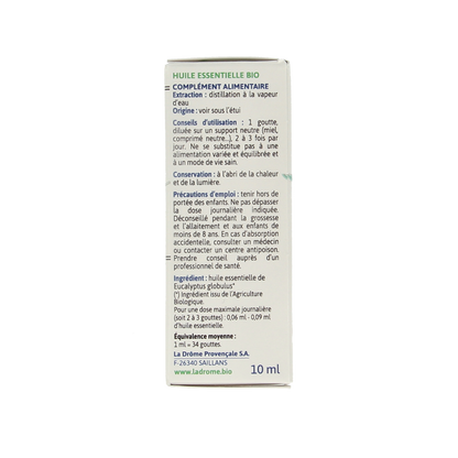 Ladrome Eucalyptus globulus olie bio 10 Milliliter