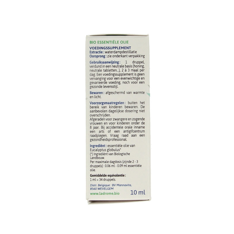 Ladrome Eucalyptus globulus olie bio 10 Milliliter
