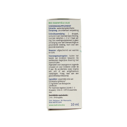 Ladrome Eucalyptus globulus olie bio 10 Milliliter