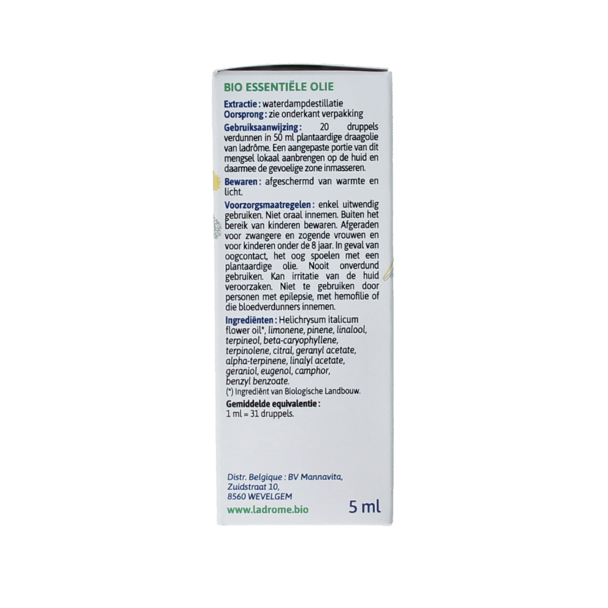 Ladrome Strobloem olie bio 5.00 Milliliter