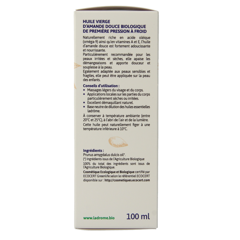 Ladrome Amandelolie zoet 100 Milliliter