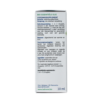 Ladrome Petitgrain bittere sinaasappel olie bio 10 Milliliter