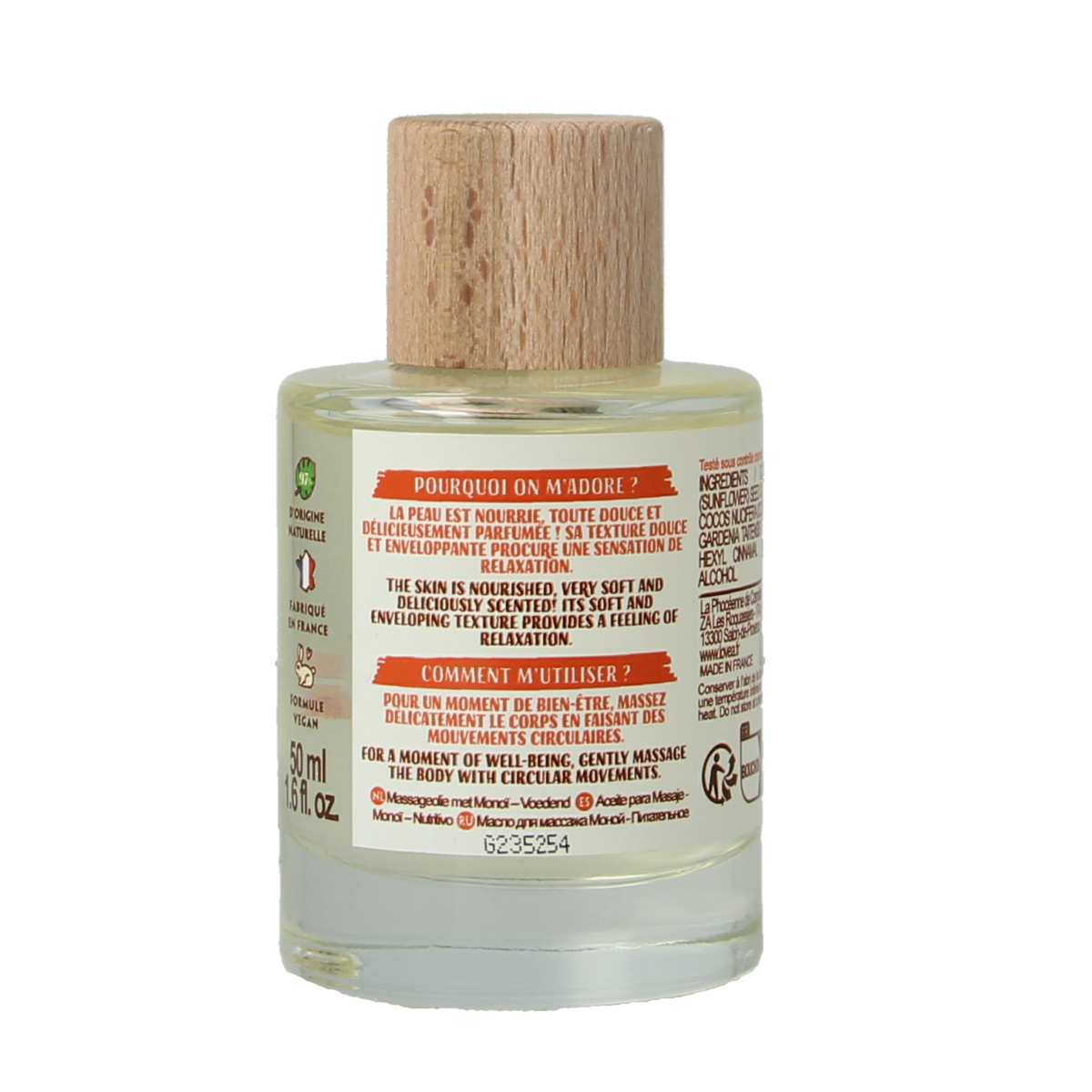 Lovea Monoi massageoil nourishing 50.00 Milliliter