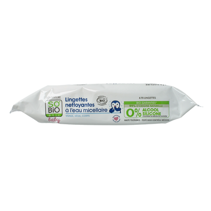 So Bio Etic Baby wipes micellair 70 Stuks