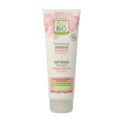 So Bio Etic Shampoo almond milk rice proteins 250 Milliliter