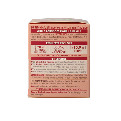 So Bio Etic Lift grenade night cream 50 Milliliter