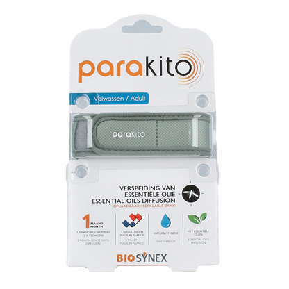 Parakito Anti mug armband volwassenen kaki 1.00 Stuks