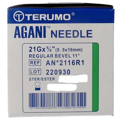 Terumo Injectienaald 21G groen 0.8 x 16 100 Stuks