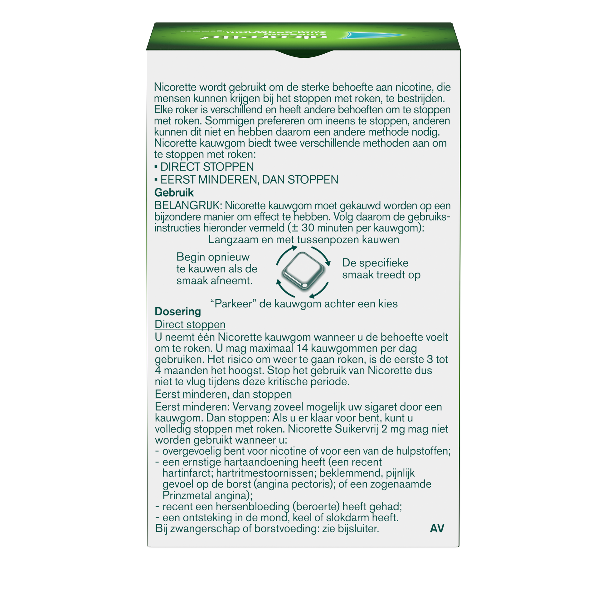 Nicorette Kauwgom 2mg classic 105.00 Stuks
