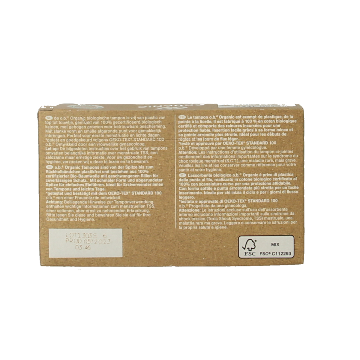 OB Tampons organic mini 16.00 Stuks