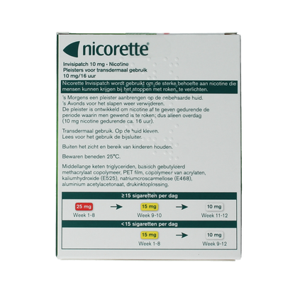 Nicorette Patch invisible 10mg 7.00 Stuks