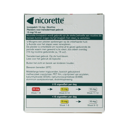 Nicorette Patch invisible 15mg 7.00 Stuks