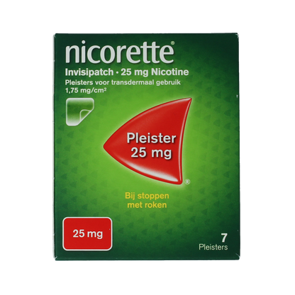 Nicorette Patch invisible 25mg 7.00 Stuks