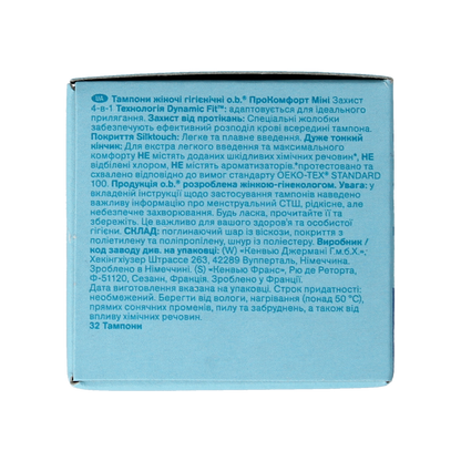 OB Tampons pro comfort advanced mini 32.00 Stuks