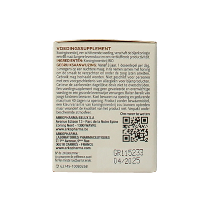 Arko Royal Royal jelly 100% koninginnebrij bio 40 Gram
