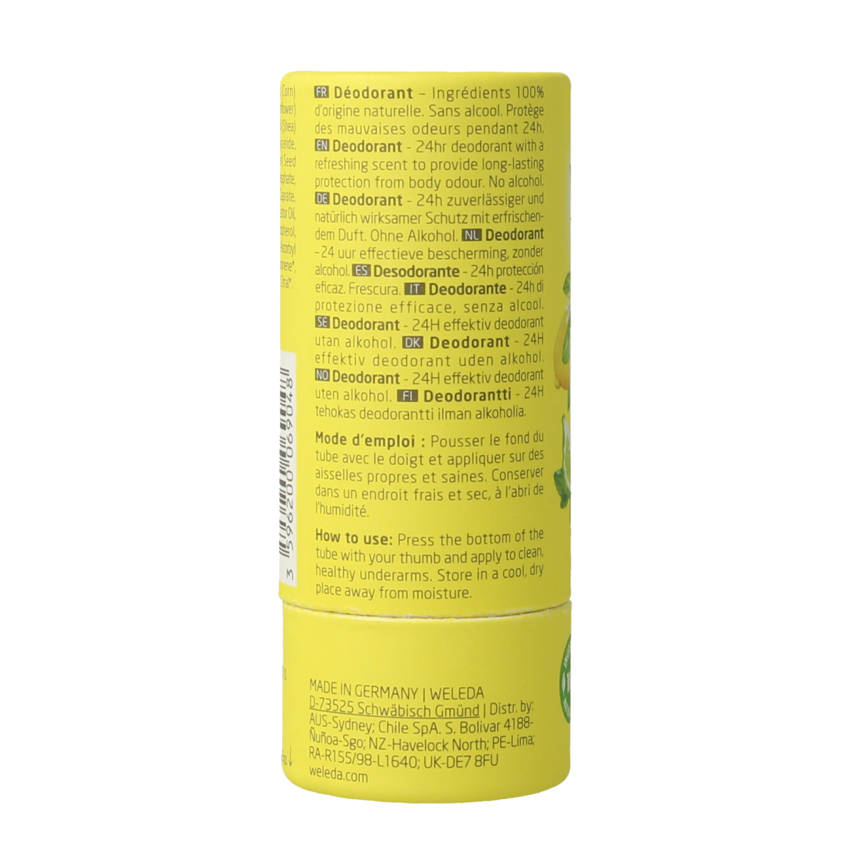Weleda Deodorant stick citrus + bergamot 24U 50.00 Gram