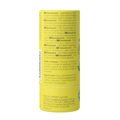 Weleda Deodorant stick citrus + bergamot 24U 50.00 Gram