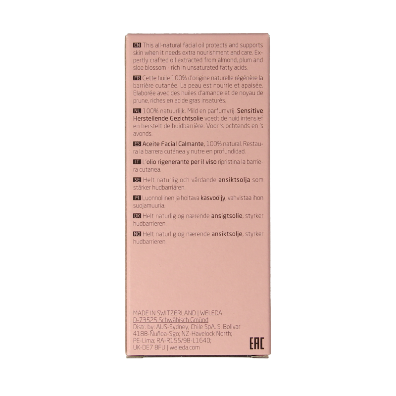 Weleda Gezichtsolie sensitive herstel 50 Milliliter
