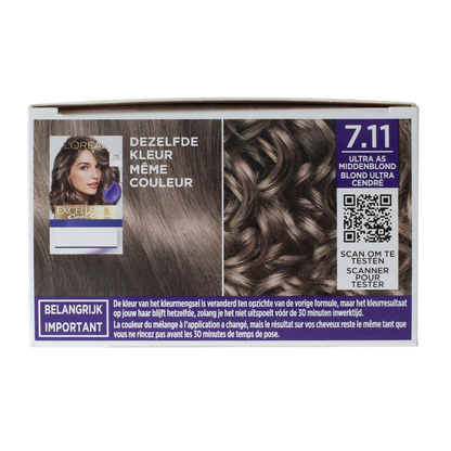 Excellence Cool creme 7.11 ultra asblond 1 Stuks